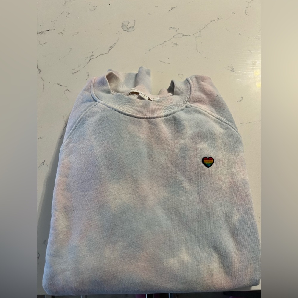 Spiritual Gangster Tie Dye Sweatshirt with Happiness Is the Way on back